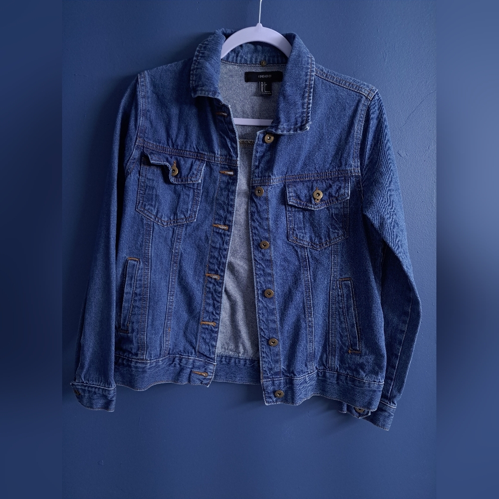 Denim Jacket with Button Details ( Free With Bundle)